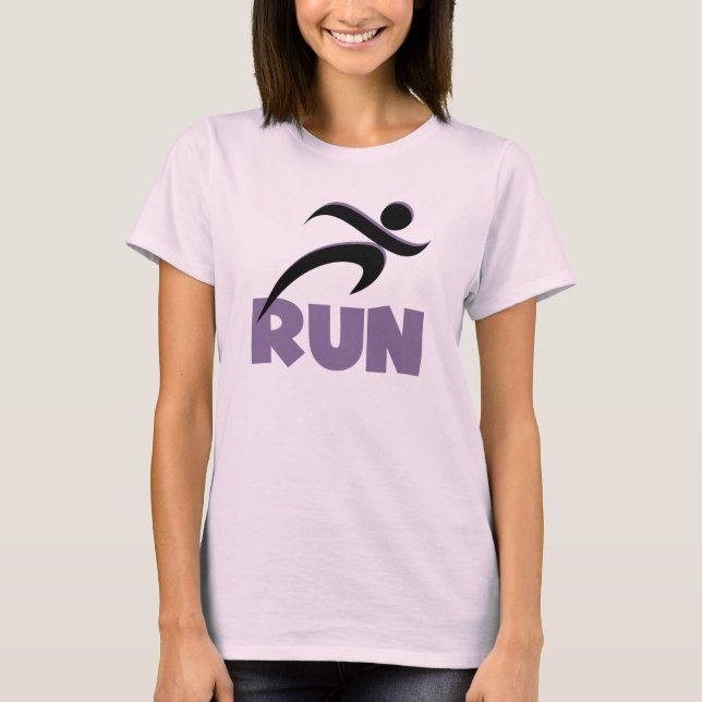 Camiseta RUN Purple Running Fitness (Anverso)