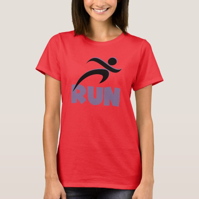 Camiseta RUN Purple Running Fitness (Anverso)