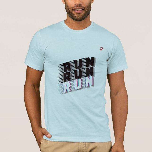 Camiseta RUN RUN RUN Men’s Gym Motivation T-Shirt (Anverso)