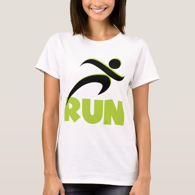 Camiseta RUN Spring Green Fitness Running (Anverso)
