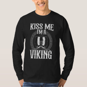 Camiseta runas vikingas y barco vikingo de la mitología nór