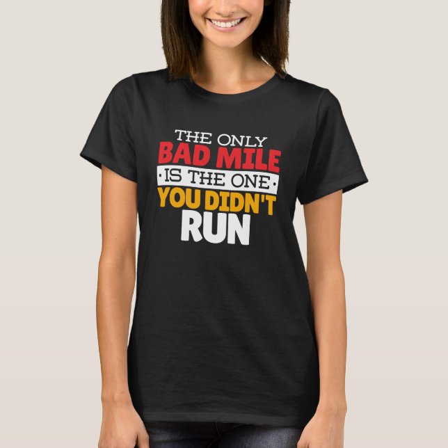 Camiseta Runner - Cita de ejecución divertida de una Milla  (Anverso)