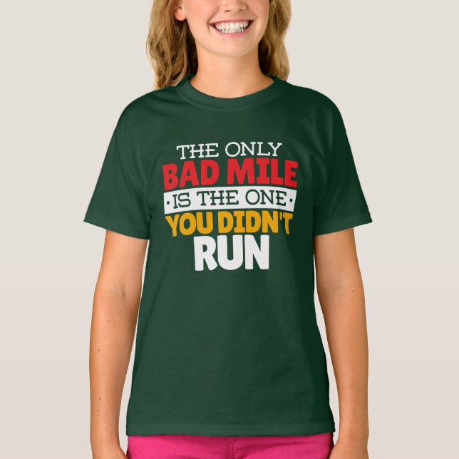 Camiseta Runner - Cita de ejecución divertida de una Milla  (Anverso)