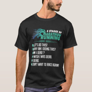 Camiseta RUNNING 365 6 Fases de Marathon Running Tee Gift