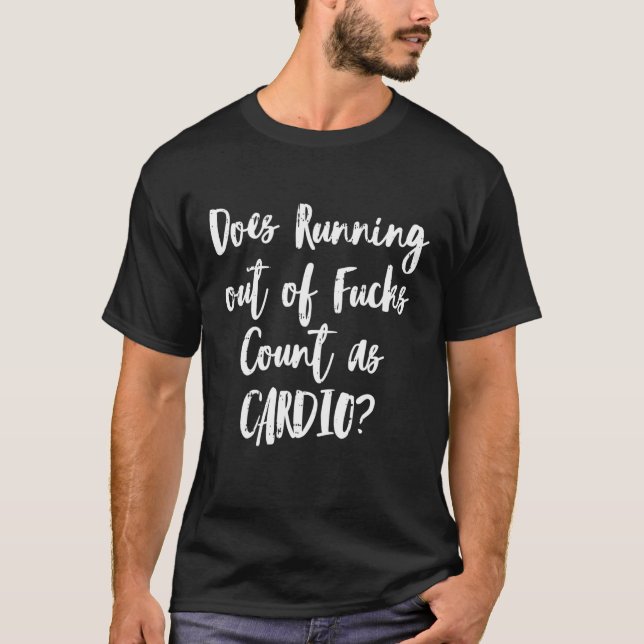 Camiseta Running Cardio Workout Sarcastic Funny Fitness Lov (Anverso)