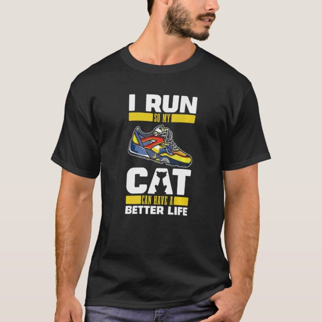Camiseta Running Cat Run Jogging  Jogger Runner (Anverso)