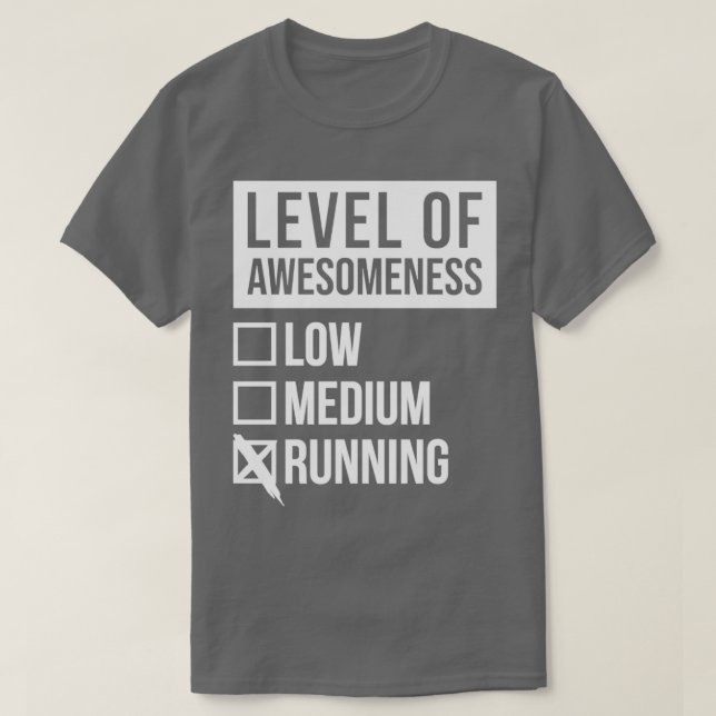 Camiseta Running Funny Art Level Of Running For Women (Diseño del anverso)