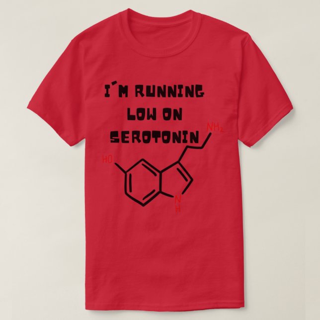 Camiseta Running Low On Serotonin Essentual Running Low On  (Diseño del anverso)