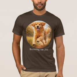 Camiseta Running on Joy Golden Retriever
