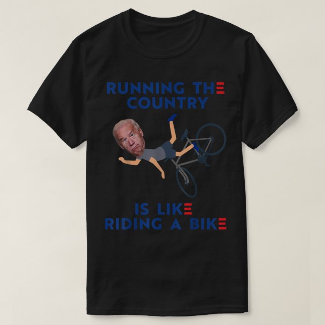 Camiseta Running The Country Is Like Riding A Bike Joe Bide (Diseño del anverso)