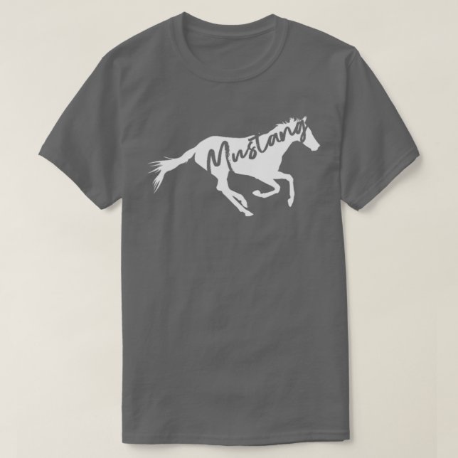 Camiseta Running Wild Mustang Horse Breed Lover Silhouette  (Diseño del anverso)