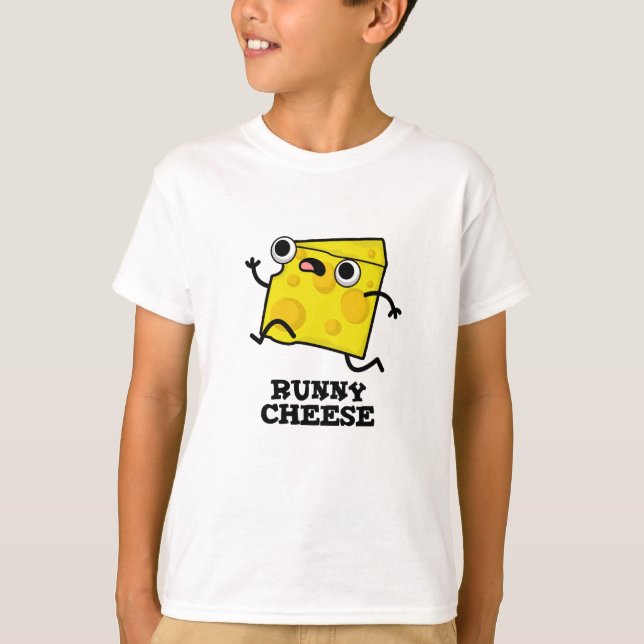 Camiseta Runny Cheese Funny Food Pun (Anverso)