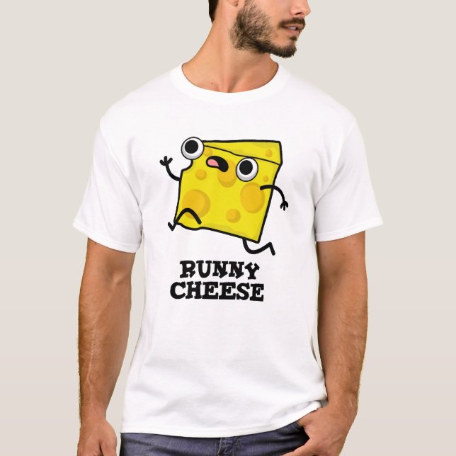 Camiseta Runny Cheese Funny Food Pun (Anverso)