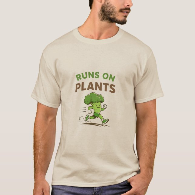 Camiseta Runs on Plants (Anverso)