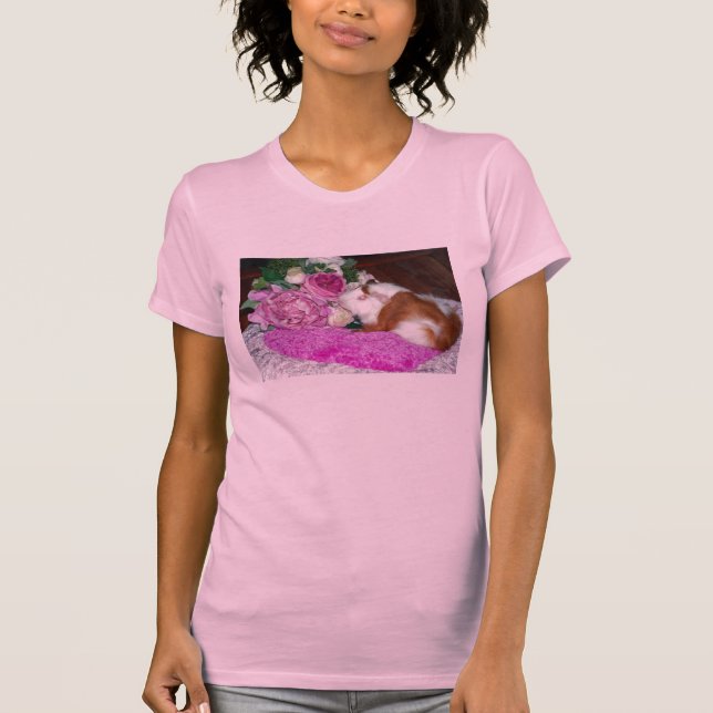 Camiseta Rupert y rosas - conejillo de Indias (Anverso)
