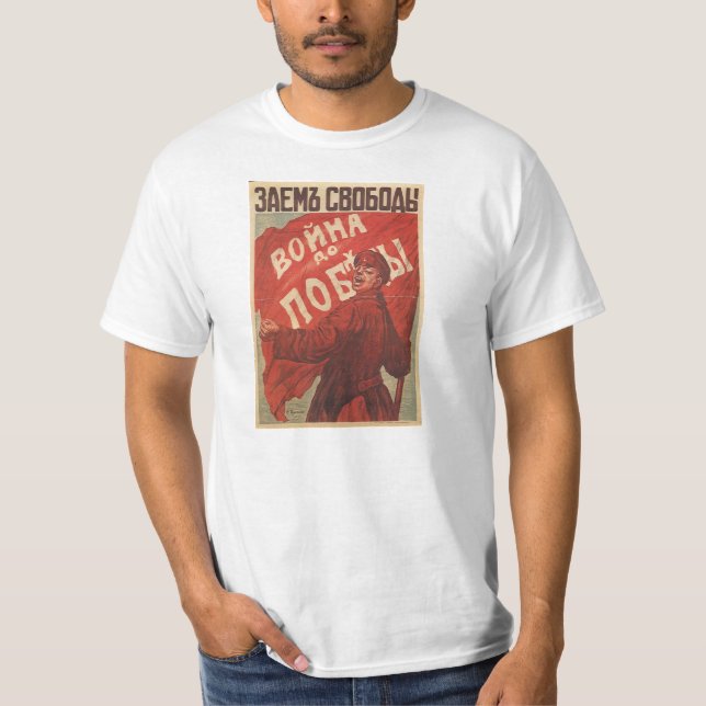 Camiseta rusa del poster de WWII (Anverso)