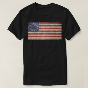 Camiseta Rush Betsy Ross vintage 1776 dios bendiga a Améri