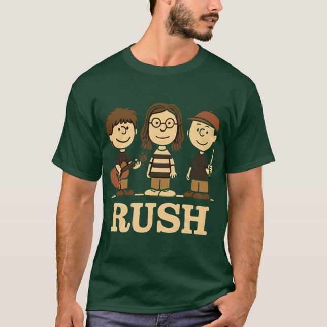 Camiseta Rushrio Nostálgico En Amigos De Peanuts Retro Retr (Anverso)