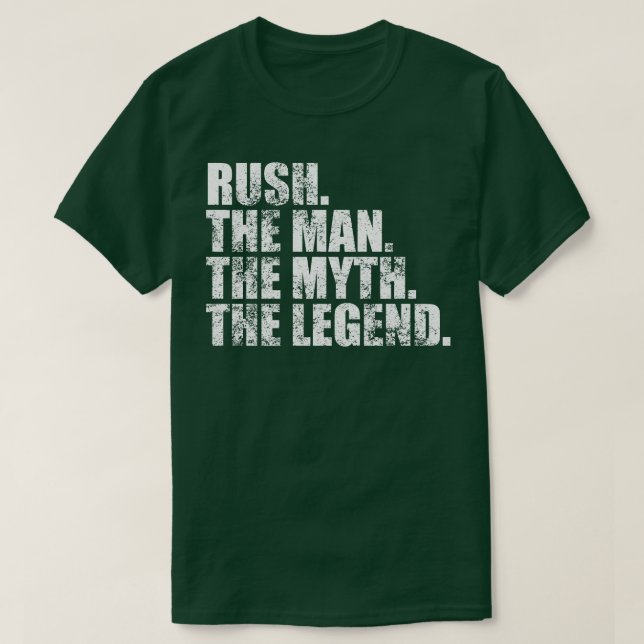 Camiseta RushRush apellido Rush apellido Rush apellido Rush (Diseño del anverso)