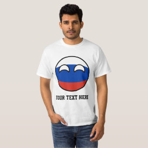 Camiseta Rusia Geeky que tiende divertida Countryball