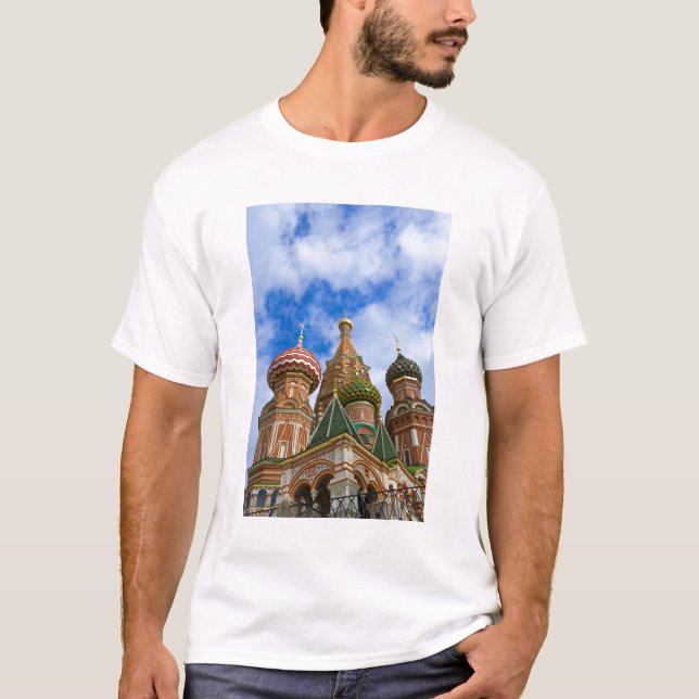 Camiseta Rusia, Moscú, Plaza Roja, San Basilio (Anverso)