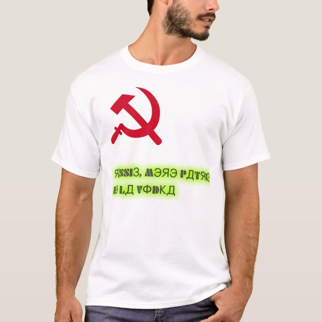Camiseta Rusia, patria de la vodka: DD (Anverso)