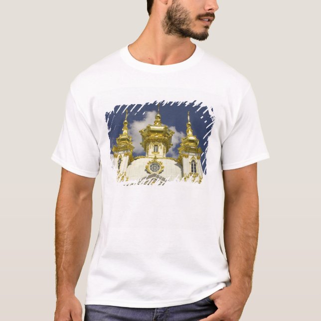 Camiseta Rusia. Petrodvorets. Palacio Peterhof. Pedro el 4 (Anverso)