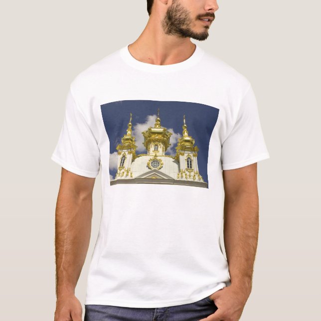 Camiseta Rusia. Petrodvorets. Palacio Peterhof. Pedro el 4 (Anverso)