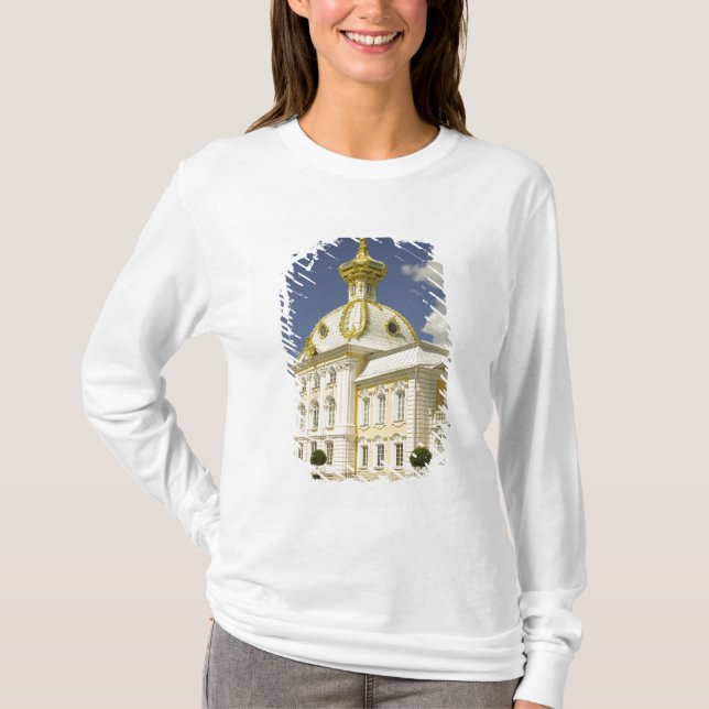 Camiseta Rusia. Petrodvorets. Palacio Peterhof. Pedro el 5 (Anverso)