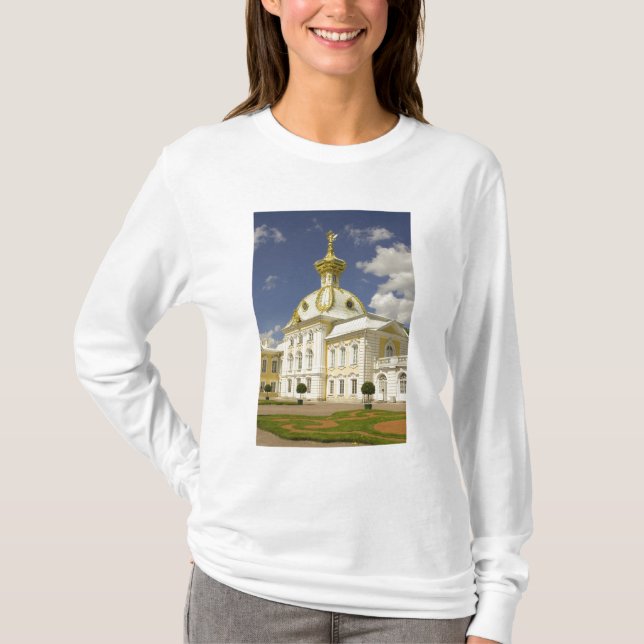 Camiseta Rusia. Petrodvorets. Palacio Peterhof. Pedro el 5 (Anverso)