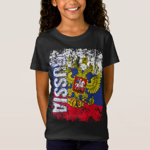 Camiseta RUSIA: Vintage de bandera rusa con problemas RUSIA