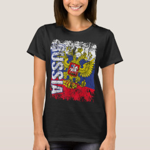 Camiseta RUSIA: Vintage de bandera rusa con problemas RUSIA