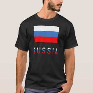 Camiseta Rusia y bandera rusa