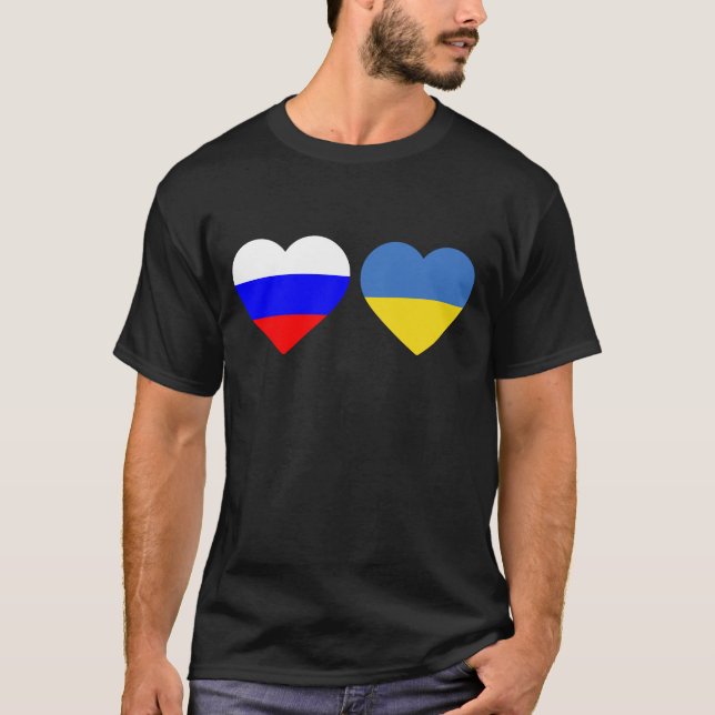 CAMISETA RUSIA Y UCRANIA AMAN EL DISEÑO. (Anverso)