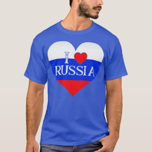 Camiseta Rusia, yo corazón a Rusia, amo a Rusia