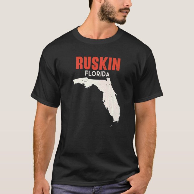 Camiseta Ruskin Florida USA State America Travel Floridian (Anverso)