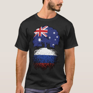 Camiseta Ruso Australia Australia Roots de árboles de Rusia