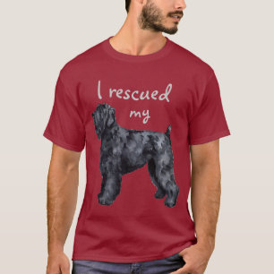 Camiseta Ruso negro Terrier del rescate