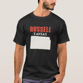 Camiseta Russell Kansas USA State America Travel Kansan