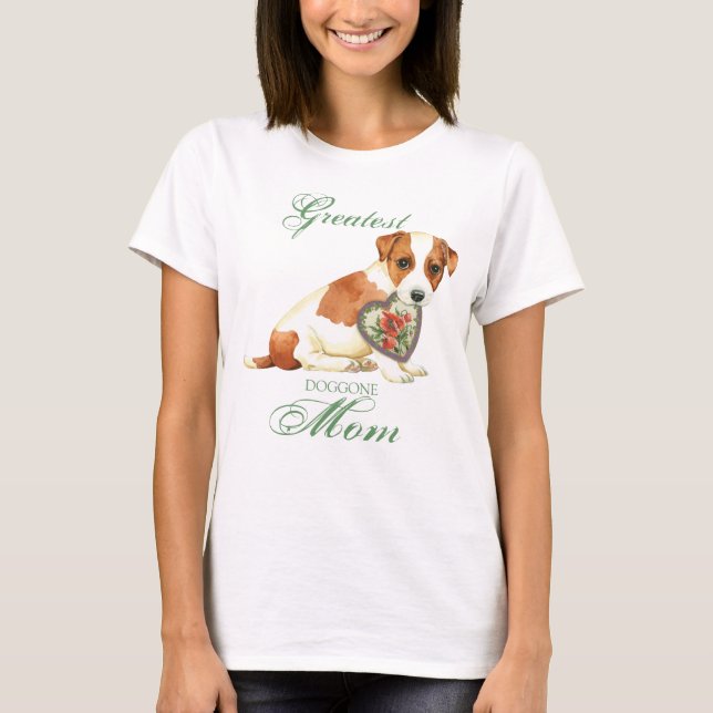 Camiseta Russell Terrier Heart Mom (Anverso)