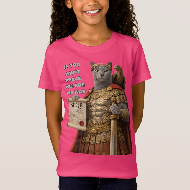 Camiseta Russian Blue Caesar Cat (Anverso)