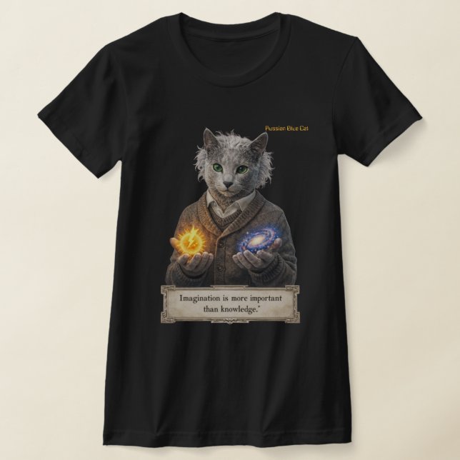 Camiseta Russian Blue Einstein Cat - Imagination (Distribución)