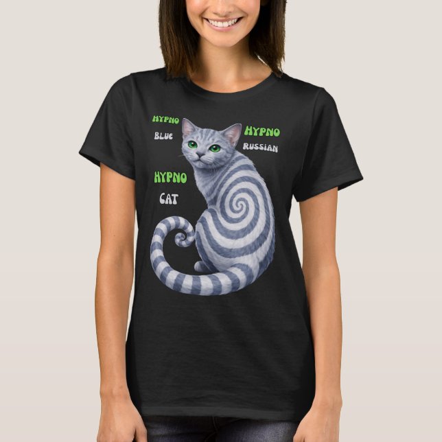 Camiseta Russian Blue Hypno Cat (Anverso)