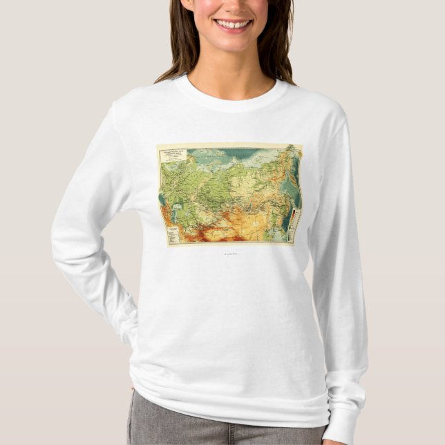 Camiseta RussiaPanoramic MapRussia (Anverso)