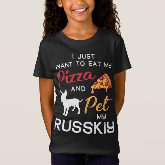Camiseta Rússkiy Dog Pizza amante Navidades Birthday G (Anverso)