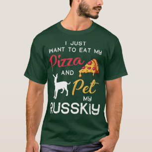 Camiseta Russkiy Dog Pizza Lover Owner Christmas Birthday G