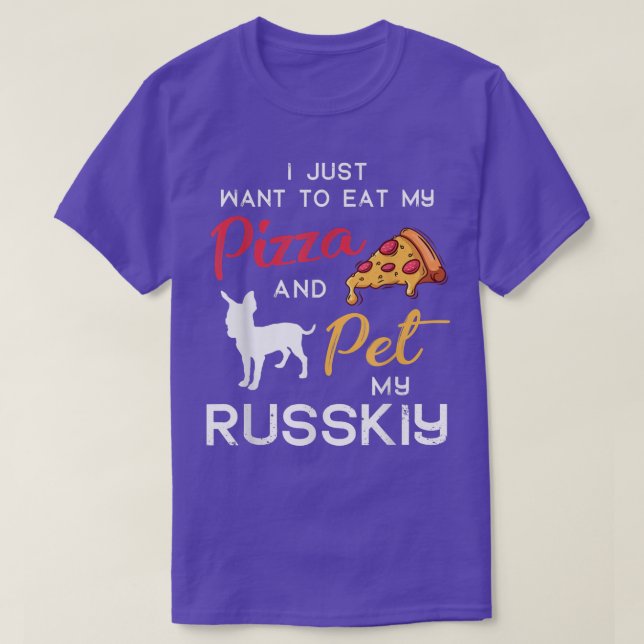 Camiseta Russkiy Dog Pizza Propietario del amante Navidades (Diseño del anverso)