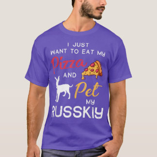 Camiseta Russkiy Dog Pizza Propietario del amante Navidades