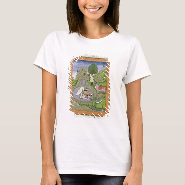 Camiseta Rustam mata al demonio blanco, ilustracion de (Anverso)