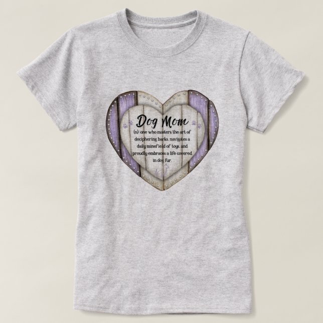 Camiseta Rustic Heart Dog Mom Women’s T-Shirt (Diseño del anverso)